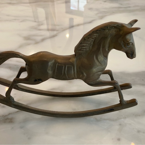 Rocking Horse Brass Tone Vintage - Picture 2 of 6